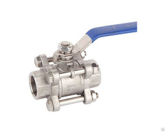 3pcs Stainless Steel Female Threaded End Ball Valve