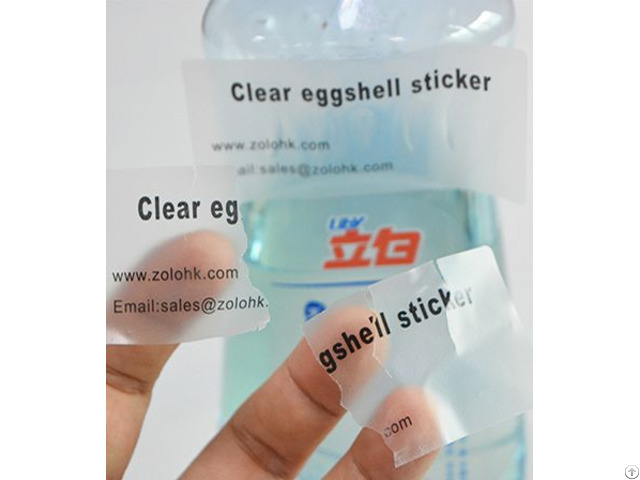 Transparent Destructible Label