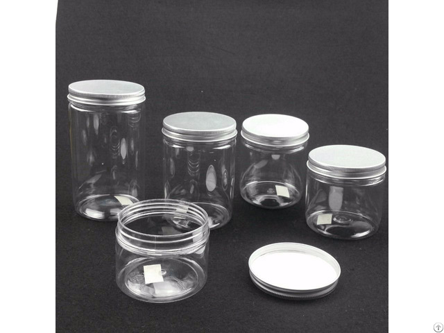 500ml Clear Pet Straight Sided Jars With Lined Aluminum Caps