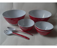 Wholesale Christmas Melamine Dinner Set Plate Bowl Spoon And Fork