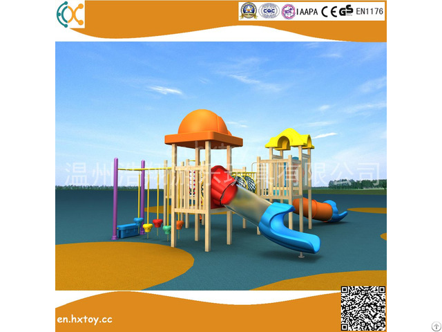Outside Playground Amusement Equipment Large Wooden Slide
