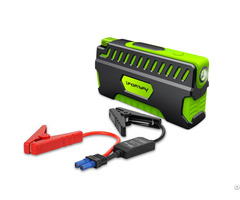 400a Peak 12000mah Portable Car Jump Starter With Jumper Cables Auto Battery Booster Power Bank