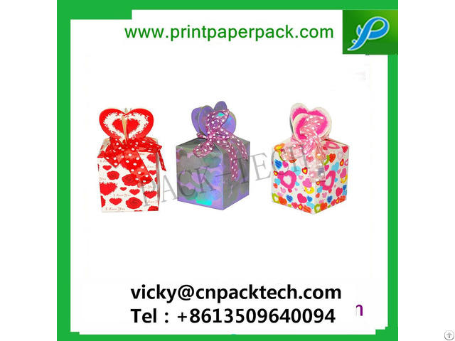 Custom Colorful Ribbon Decorative Paper Packaging Flower Box
