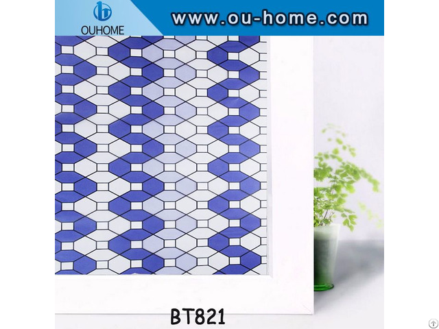 Ouhome Window Film Pvc Stained Glass Home Privacy Stickers