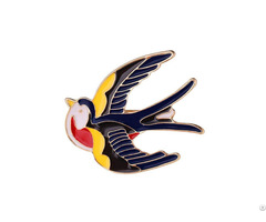 Handmade Enamel Jewelry Cartoon Swallow Black Jewellery Pins