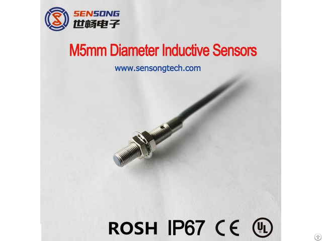 M5mm Diameter Stainless Steel Body Flush Ultra Mini Inductive Proximity Sensor