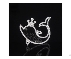 Sparkly Birthday Tiara Quinceanera Crown Silver Diamante 15th Party Teenage Girl Hair Jewelry