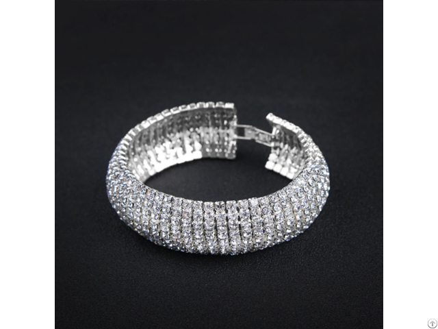 Aaa Quality Fashion White Gold Plated Cz Stone Charm Women Fasion Gift Jewelry Bracelet