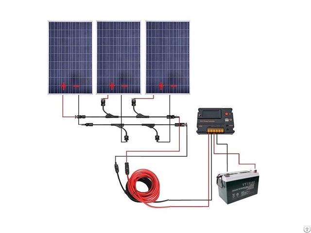 300w Off Grid Solar Panel Kits For 12v Charging System