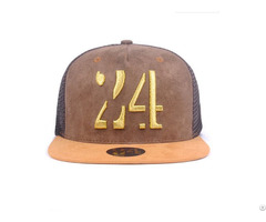 3d Embroidery Logo Suede Trucker Cap