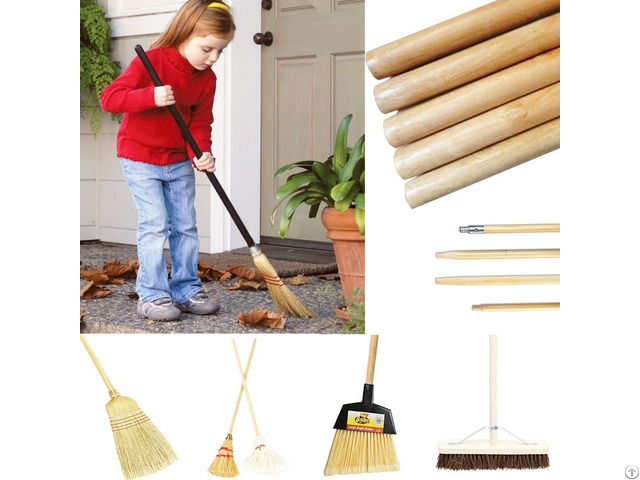 Wooden Broom Mop Handle Stick