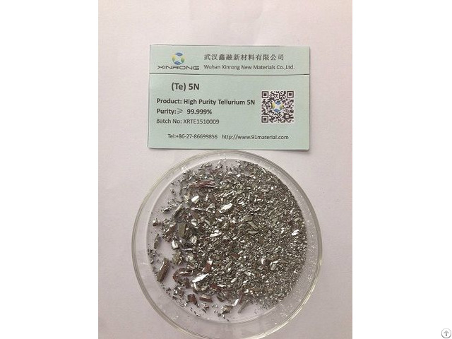 High Purity Tellurium 5n 99.999 Percent Tellurium Lump