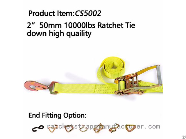 Cs5002 2 50mm 10000lbs Ratchet Tie Down High Quaility