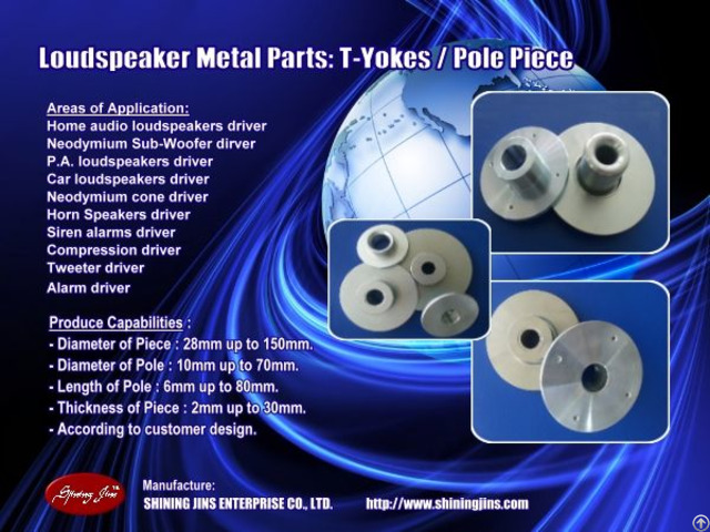 Speaker Parts T Yoke And Pole Plate