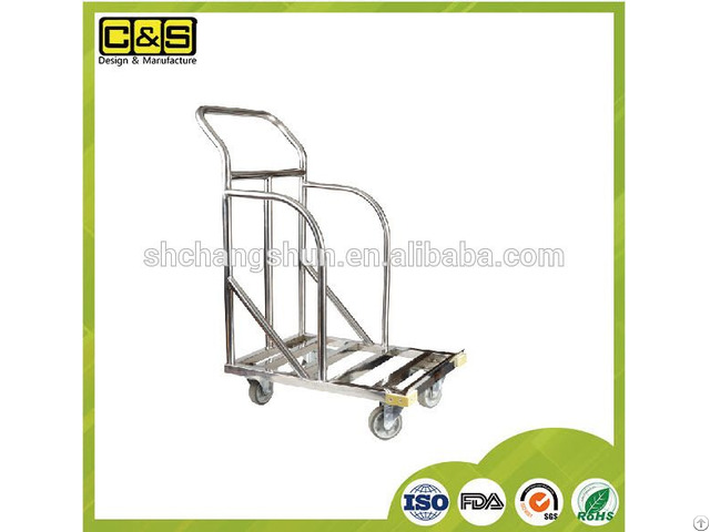 Stainless Steel Cake Pan Transport Carts Serving Stocking Cart For Bakery Production