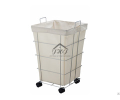 Canvas Rolling Laundry Hamper