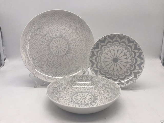 Mandala Style 18pcs Porcelain Pad Printing Dinnerware Dinnerset