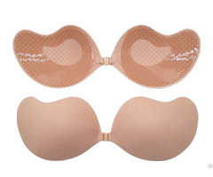 Front Closure Mango Shape Push Up Invisible Backless Strapless Silicone Self Adhesive Bra