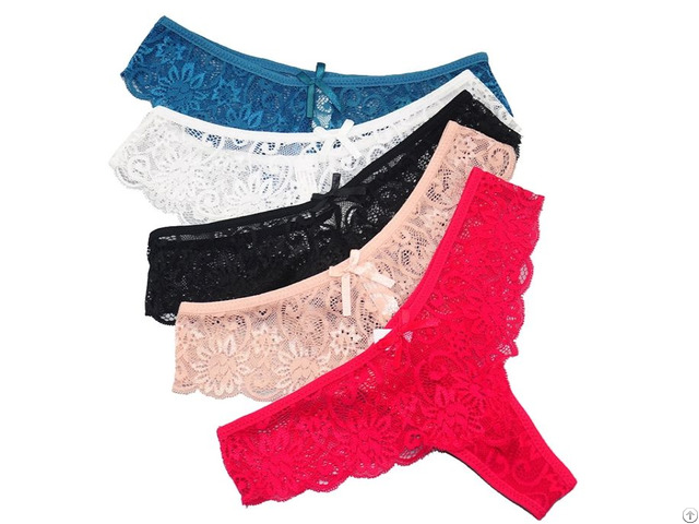 China Manufacturer New Fashion Hot Selling Alluring Young Ladies See Through G String Lace Thong Pan
