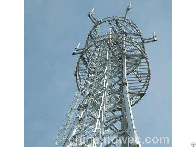 China High Strength Anti Seismic Corrosion Four Tubes Communication Tower Supplier