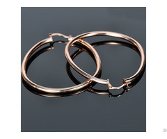 Fashion 925 Sterling Silver Rose Gold Plated Stud Hoop Earrings Jewelry