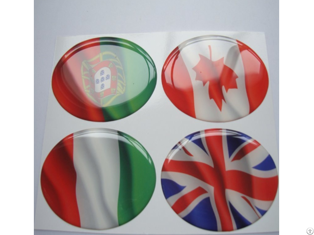 Uv Resistant 3m Adhesive Epoxy Pu Resin Domed Stickers