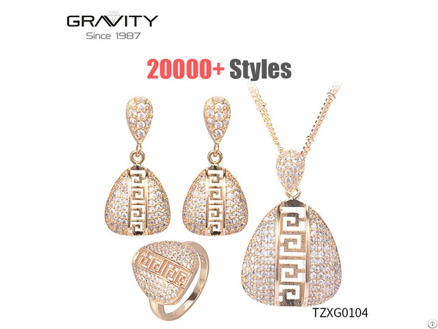 Fashion Custom African Gold Plated Bridal Jewelry Sets For Wedding