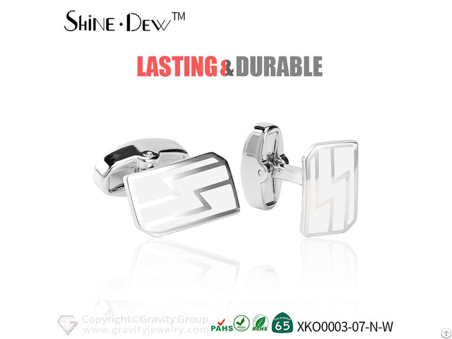 Engrave Brush Stainless Steel Sterling Silver Blank Stud Sets And Custom Cufflinks