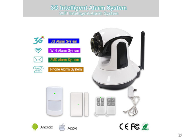 Wifi 3g Camera Alarm System Support Android And Ios App Control 88 Wireless Zones Live Video