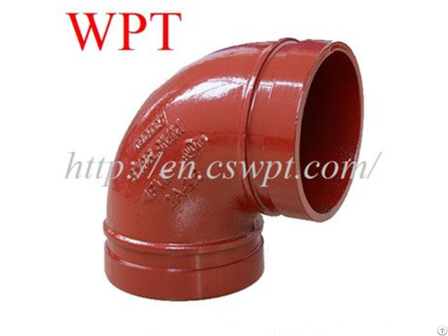 Grooved Ductile 90 Elbow Iron Pipe Couplings And Fittings Wpt Manufacturer