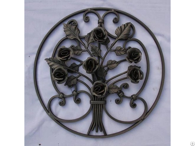 Wrought Iron Ornaments Groupware And Flowers For Balusters Gates