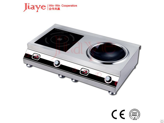 5000w X2 Two Burners Desktop Commercial Induction Cooker Flat And Concave