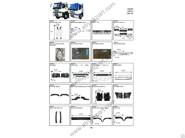 Isuzu Exr360 Exr370 Truck Spare Parts