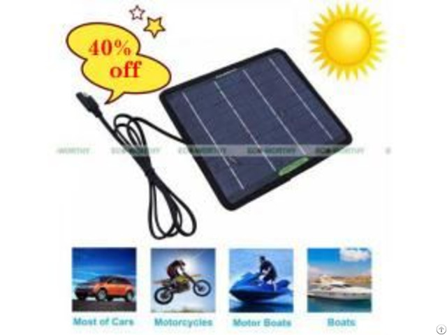 Eco Worthy 5w 18v Solar Panel Kit For Rv Car Motorcycle Battery Trickle Charger