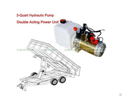 Eco Worthy Double Acting Hydraulic Pump 12v Dump Trailer 3 6 8 Quart Metal Reservoir