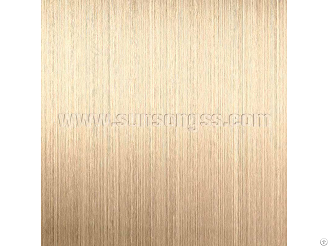 Pvd Brass Coated Hairline Stainless Steel Sheet