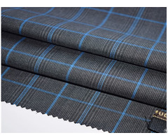 Fashion Modern Checked Worsted Wool Suiting Fabric