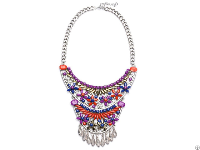 Fashion Layer Bead Statement Necklace