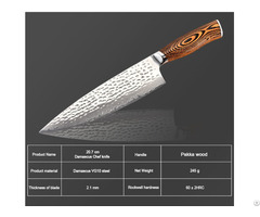 Handmade Chef S Vg10 Damascus Steel Knife
