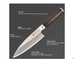 Japan Chef Cooking Knife With Color Wooden Handle