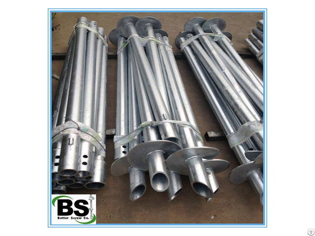 High Load Floor Slab Support Galvanized Steel Helical Piers