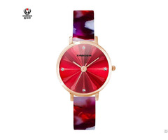 Xinboqin Supplier Wholesale Cheap Simple For Women 3atm Waterproof Japan Movt Quartz Acetate Watch