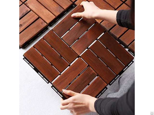 Interlocking Acacia Wood Deck Tiles