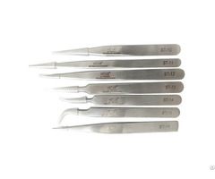 China Professional Hot Selling Stainless Steel Lash Eye Brow False Eyelash Esd Tweezer Wholesale