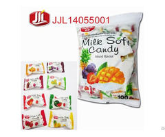 Top Seller Milk Fruit Center Filled Soft Candy