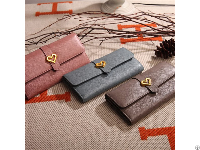 Factory Supply Customized Women Pu Leather Long Purse Wallet Purses
