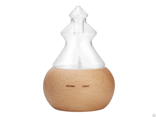 Lowest Noise Wood Ceramic And Glass Nebulizing Diffuser Aromatherapy With Good Light Control