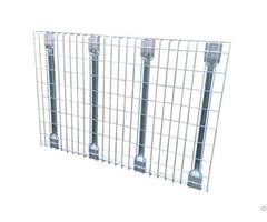 Welded Wire Mesh Decking And Divider With Flared Channel For Racking System