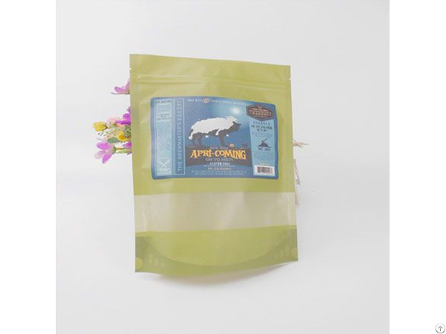 Flat Bottom Stand Up Plastic Bags For Food Packaging