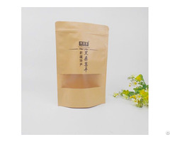 Printed Brown Plastic Lined Zipper Food Kraft Paper Bag For Milk Powder